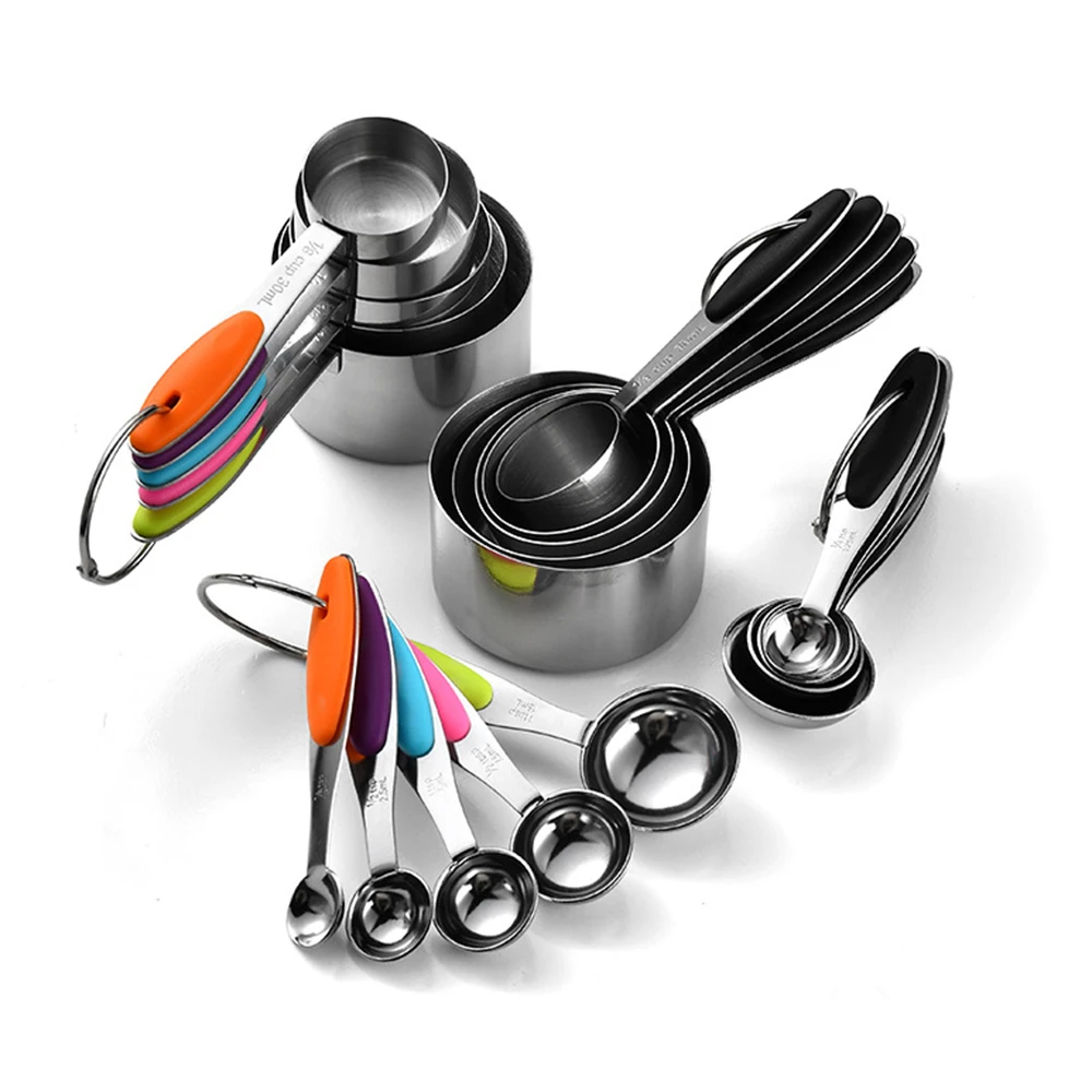 Camping Cooking Tool Set - 5/10 adet paslanmaz çelik ölçüm bardak
