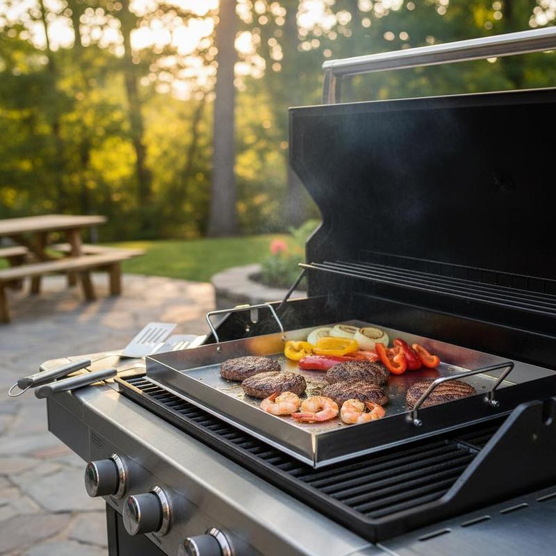 Camping Cooking Device - Evrensel Düz Üstlü Izgara 18x16 İnç