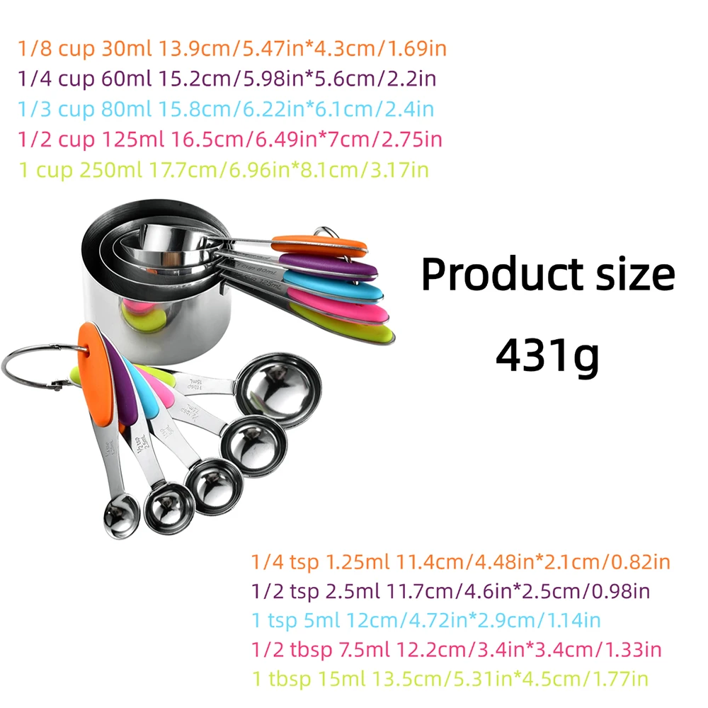 5/10 adet paslanmaz çelik ölçü - Camping Cooking Tool Set incelemesi ve fiyatı
