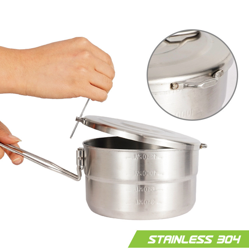 Kamp, yürüyüş, balıkçılık, tır - Camping Cooking Pot With Lid incelemesi ve fiyatı