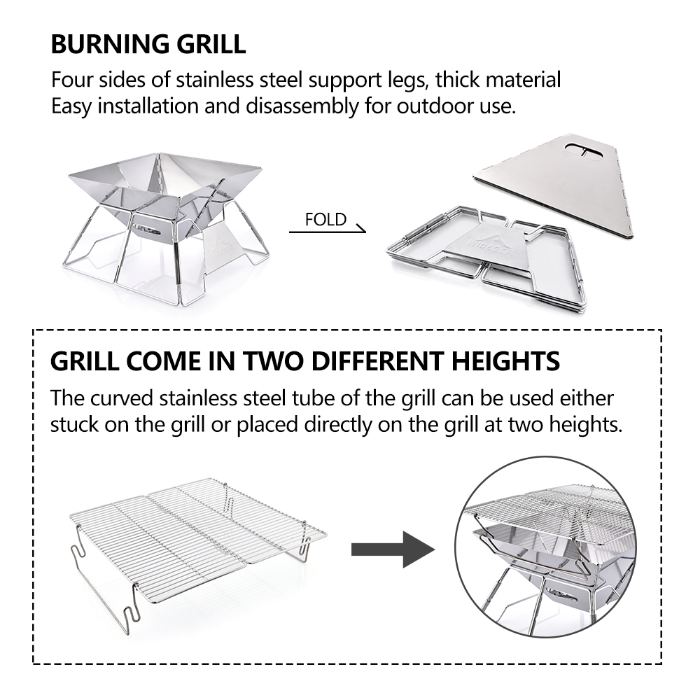 Widesea Rüzgar Geçirmez Ahşap  - Camping Cooking Device incelemesi ve fiyatı