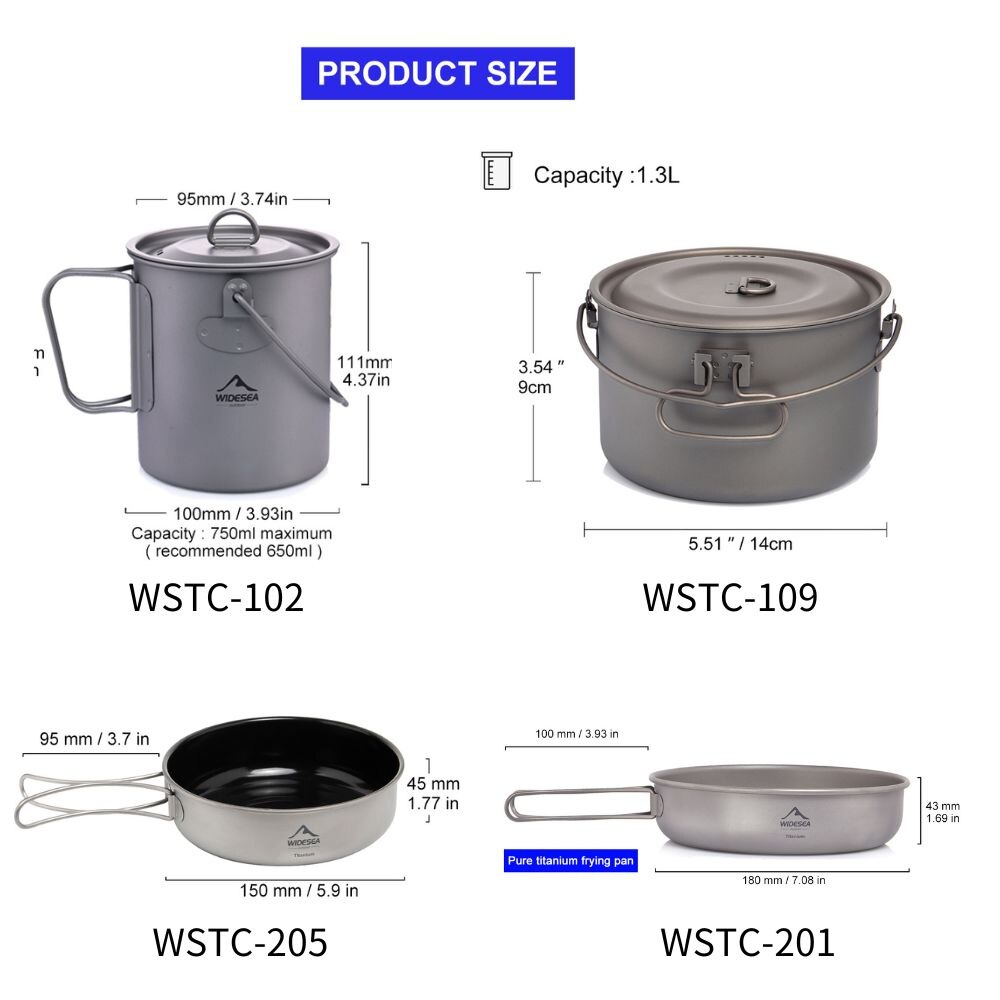Widesea kamp sofra titanyum te - Camping Cooking Accessories Set incelemesi ve fiyatı
