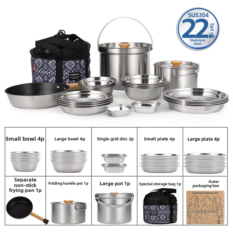 NOBANA Yeni Açık Paslanmaz Çel - Camping Cooking Accessories Set incelemesi ve fiyatı