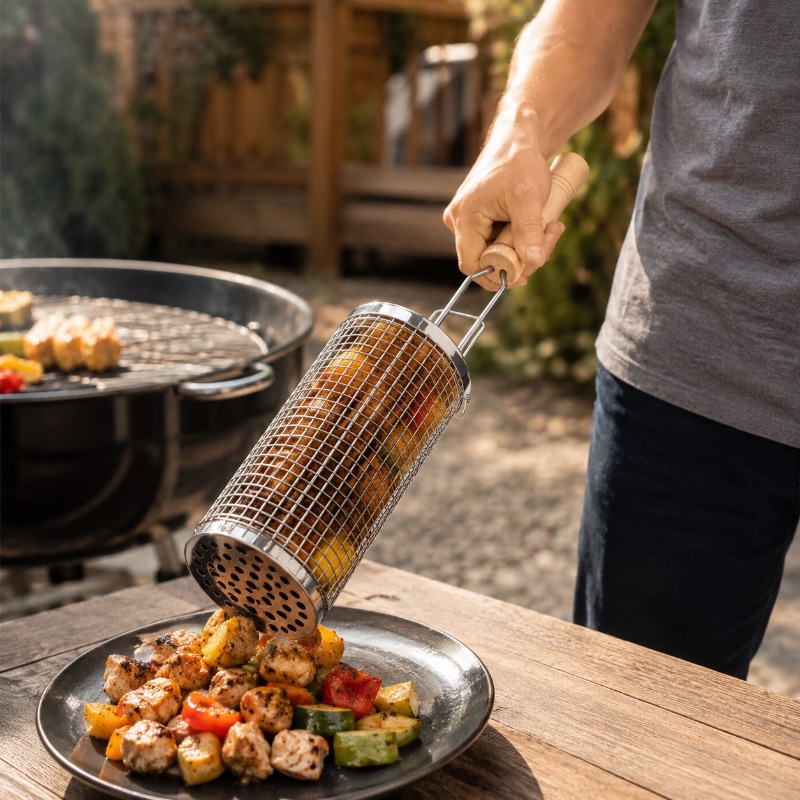 Yuvarlak Barbekü Izgara Sepeti - Camping Cooking Device incelemesi ve fiyatı