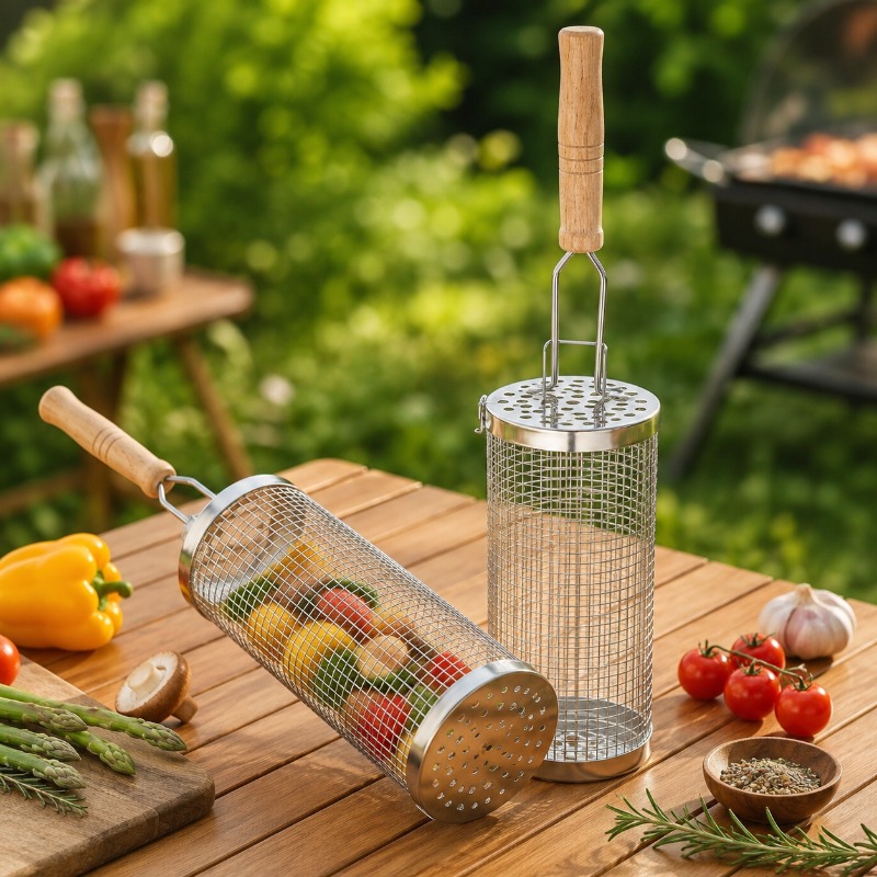 Yuvarlak Barbekü Izgara Sepeti - Camping Cooking Device incelemesi ve fiyatı