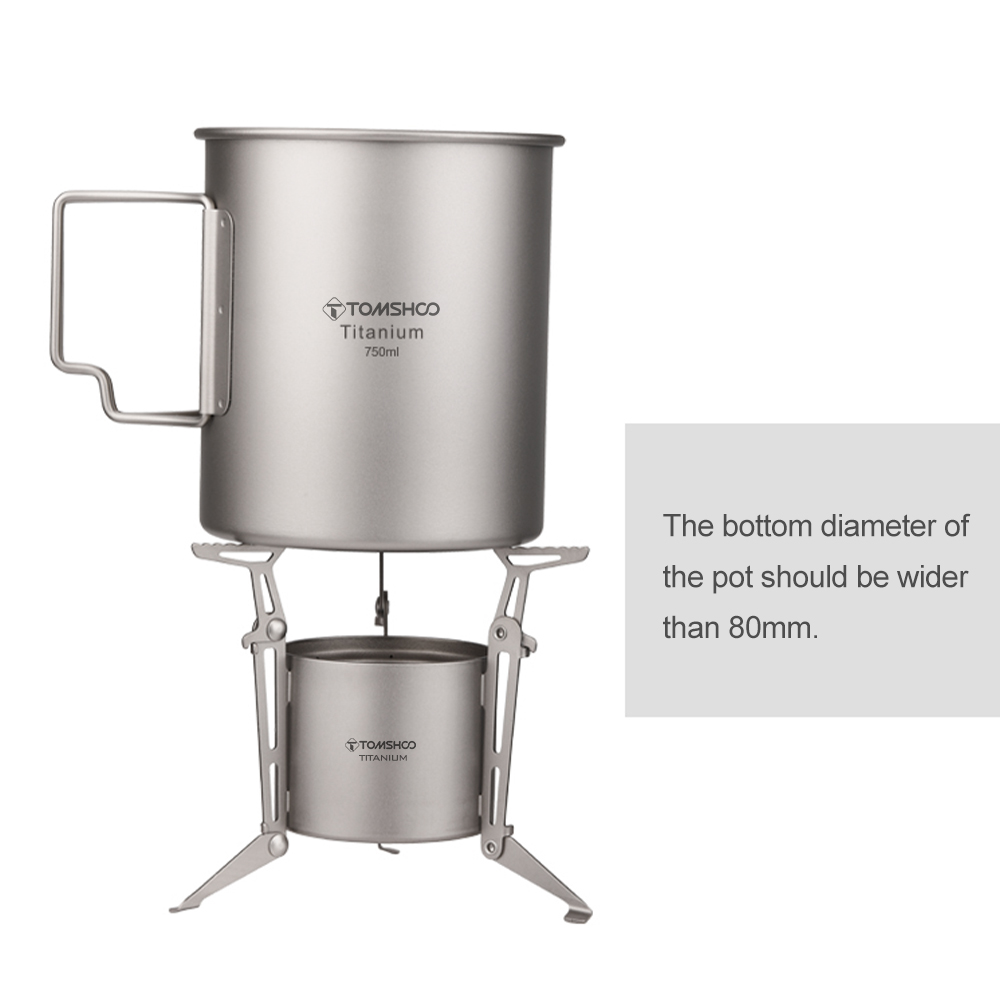 TOMSHOO Ti Alkol Sobası ve Kap - Camping Cooking Pot With Lid incelemesi ve fiyatı