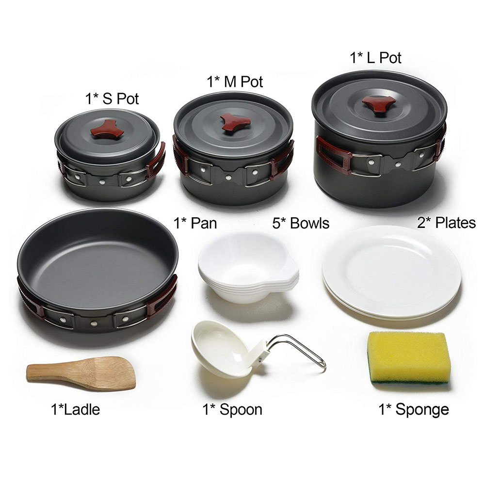 Açık Kamp Tencere Seti Yapışma - Camping Cooking Accessories Set incelemesi ve fiyatı