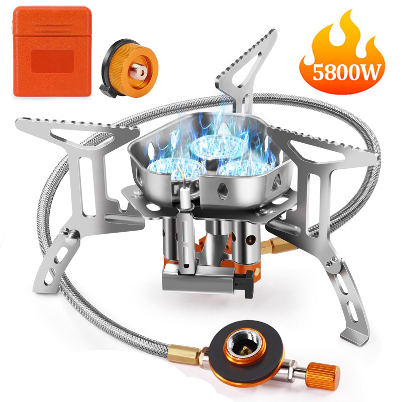 5800W Yüksek Güçlü Kamp Gaz So - Camping Cooking Windshield incelemesi ve fiyatı